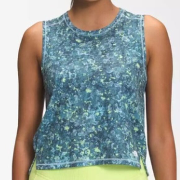 The North Face Tops - The North Face size XL Women's Blue and Green Patterned New Dawn Relax Tank